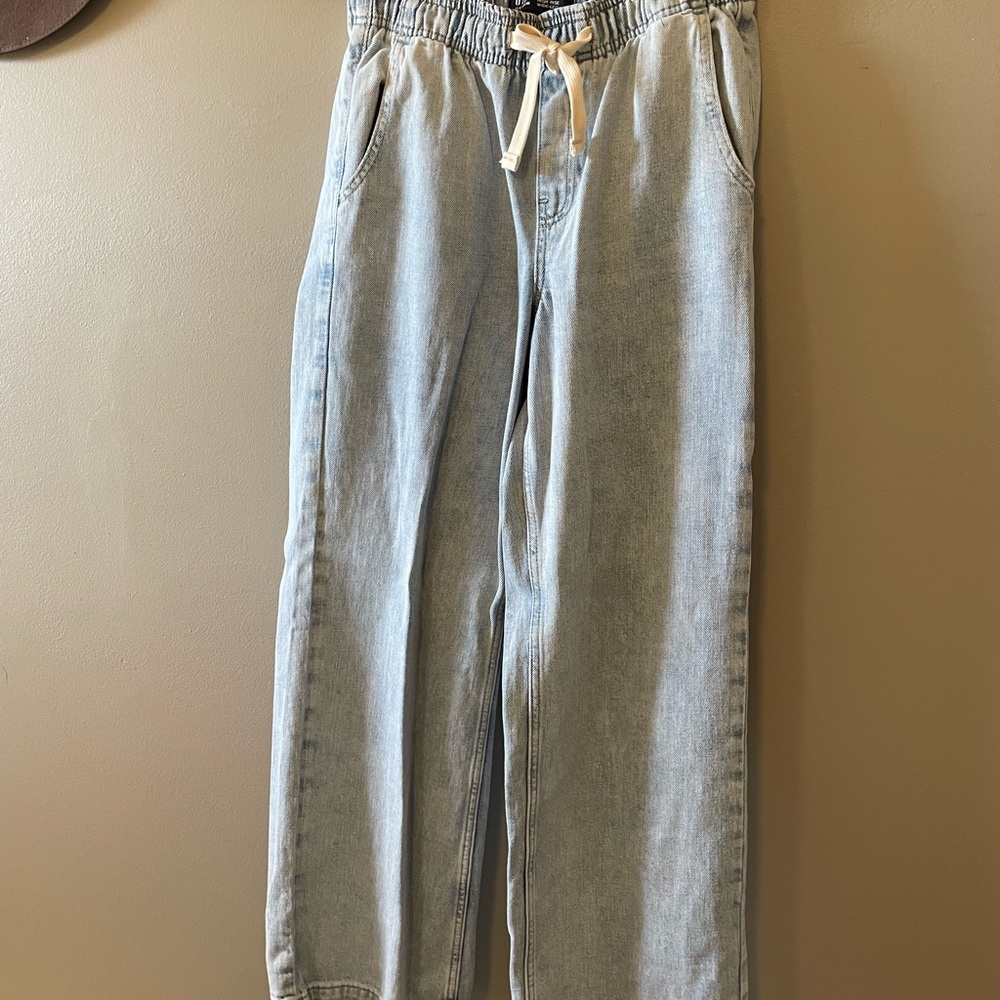 Gap High Rise Wide Leg Drawstring Jeans size XS
